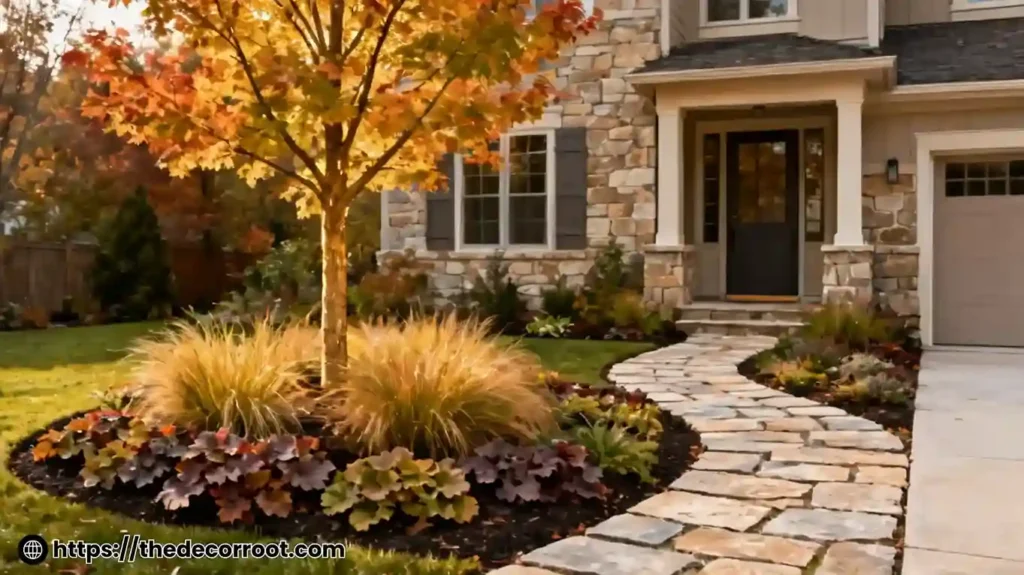 Golden ratio entry garden photography-ready curb appeal.