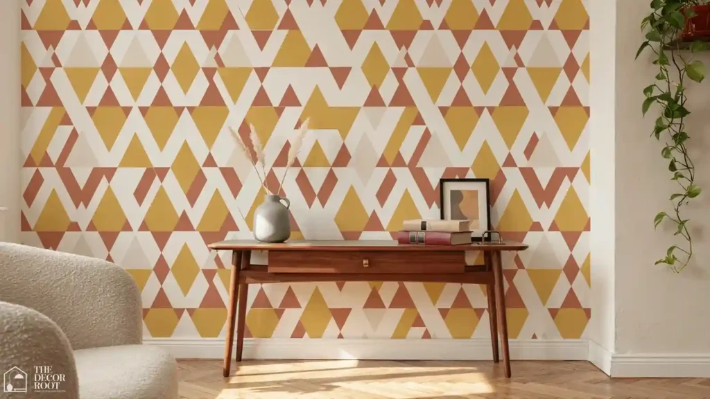 Mid century modern apartment design ideas with a tapered leg accent chair