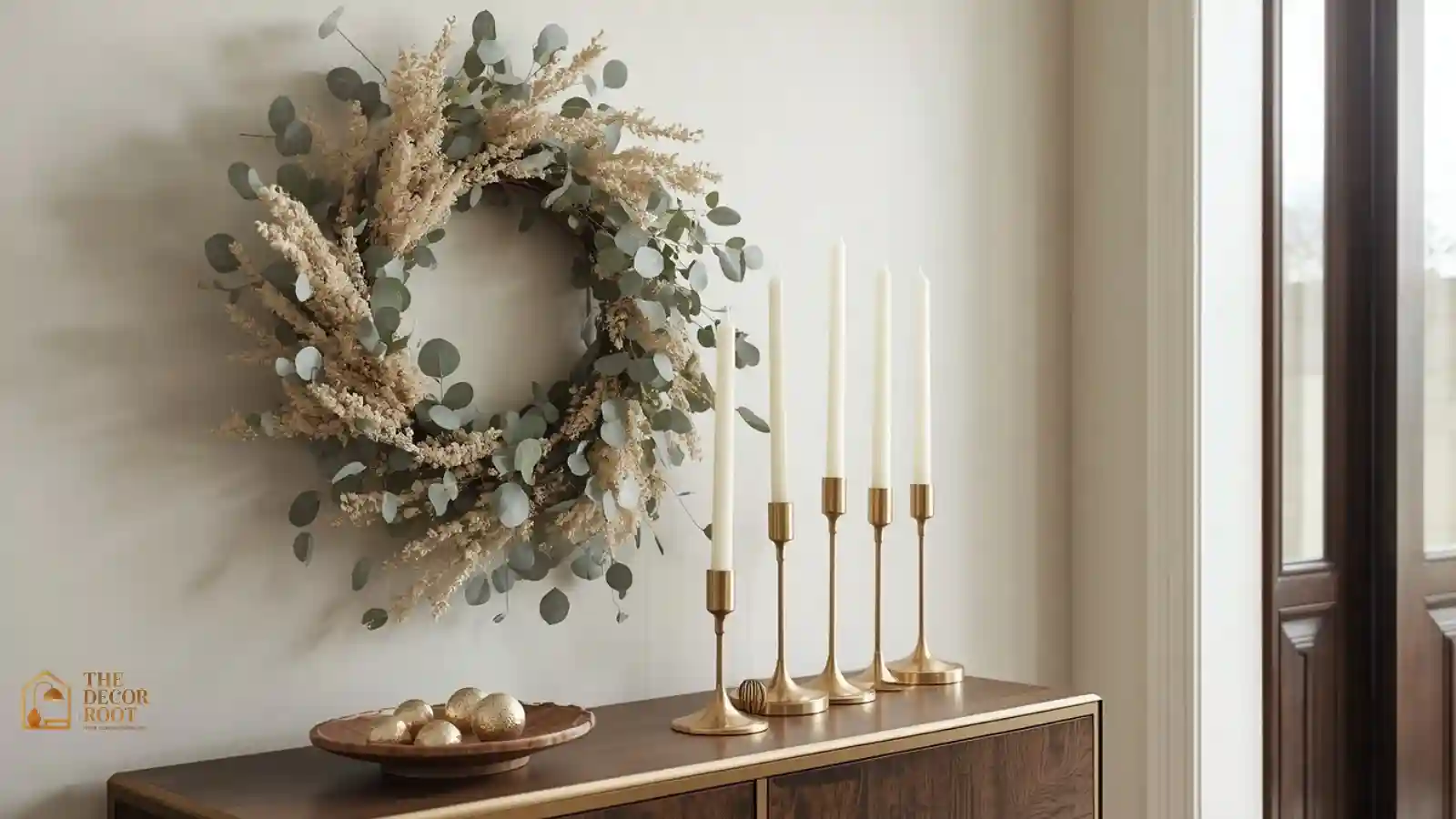 A neutral-toned woven linen runner offers a refined, versatile table accent that outlasts the holiday season.